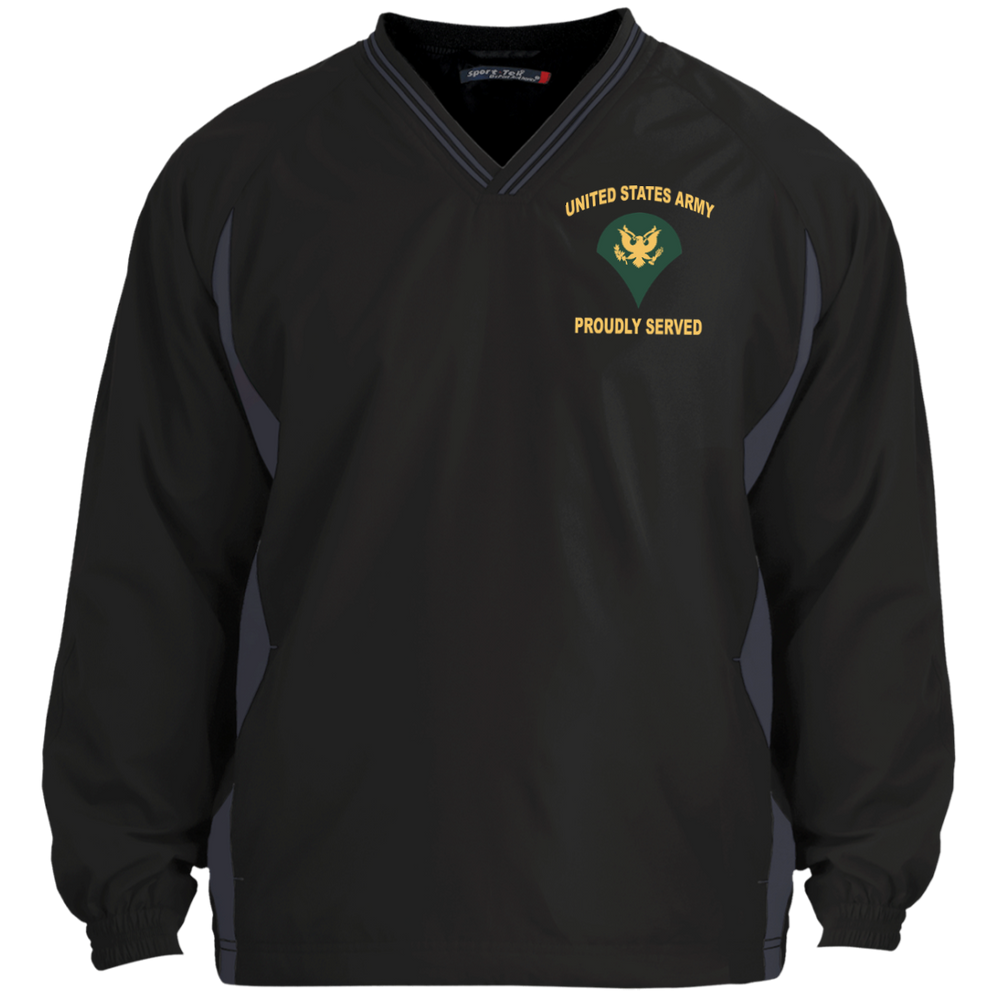 Proudly served E4 ARMY windshirt jacket polo