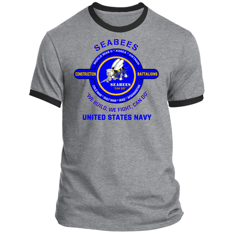 USN SEABEES WE FIGHT WE BUILD CAN DO SHIRT