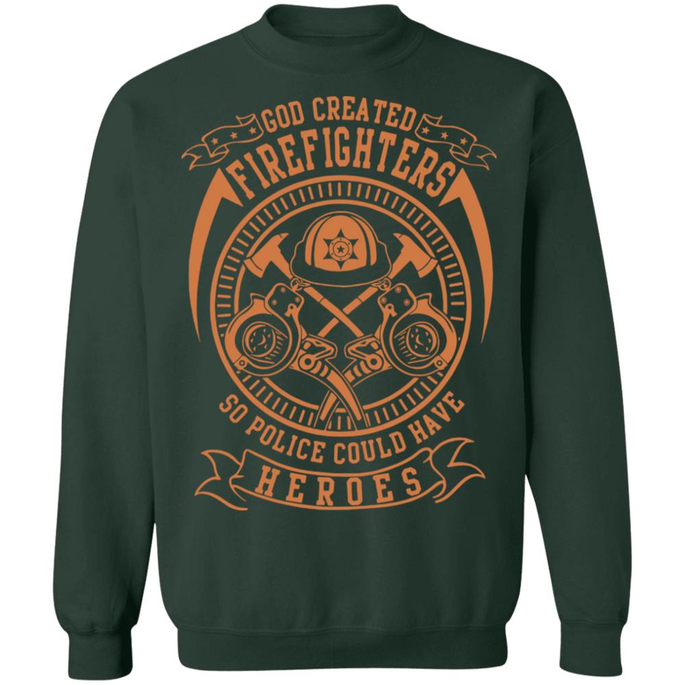 GOD CREATED FIREFIGHTER SHIRT