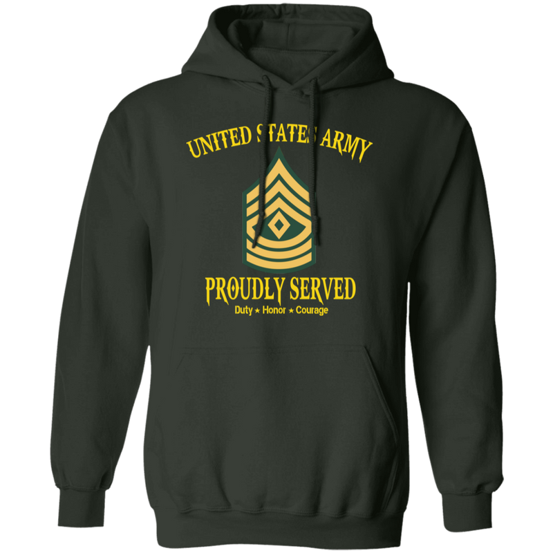 US ARMY PROUDLY SERVED E8 SHIRT