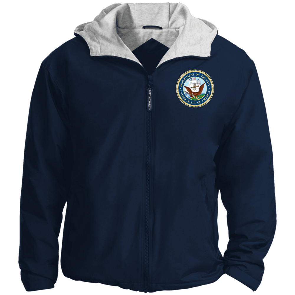 DEPT OF NAVY LOGO EMBROIDERED WINDSHIRT JACKET POLO