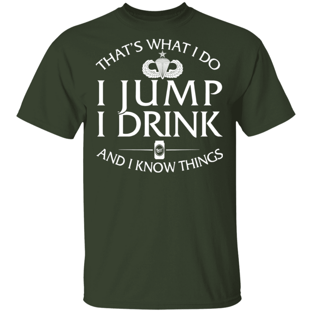 Senior Parachutist Badge I Jump Drink Shirt