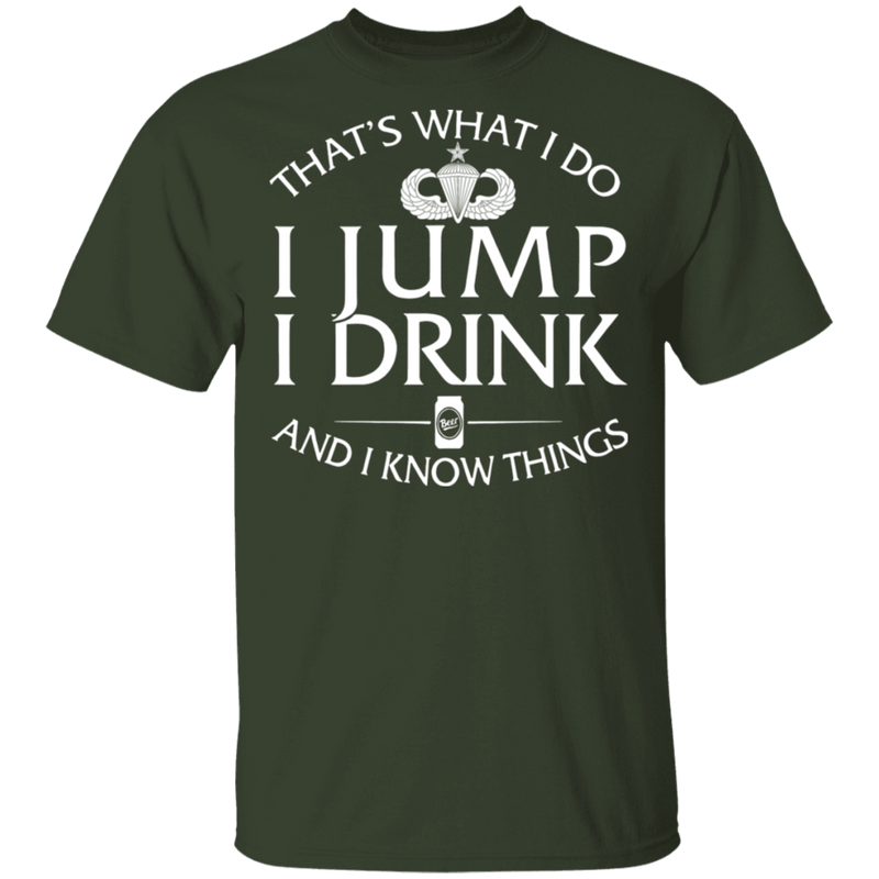 Senior Parachutist Badge I Jump Drink Shirt