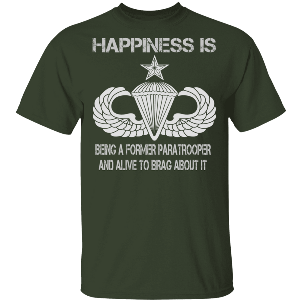 HAPPINESS IS SENIOR PARACHUTIST SHIRT