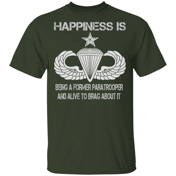 HAPPINESS IS SENIOR PARACHUTIST SHIRT