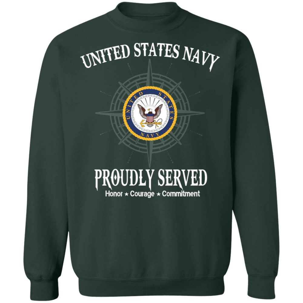 USN PROUDLY SERVED NAVY LOGO SHIRT