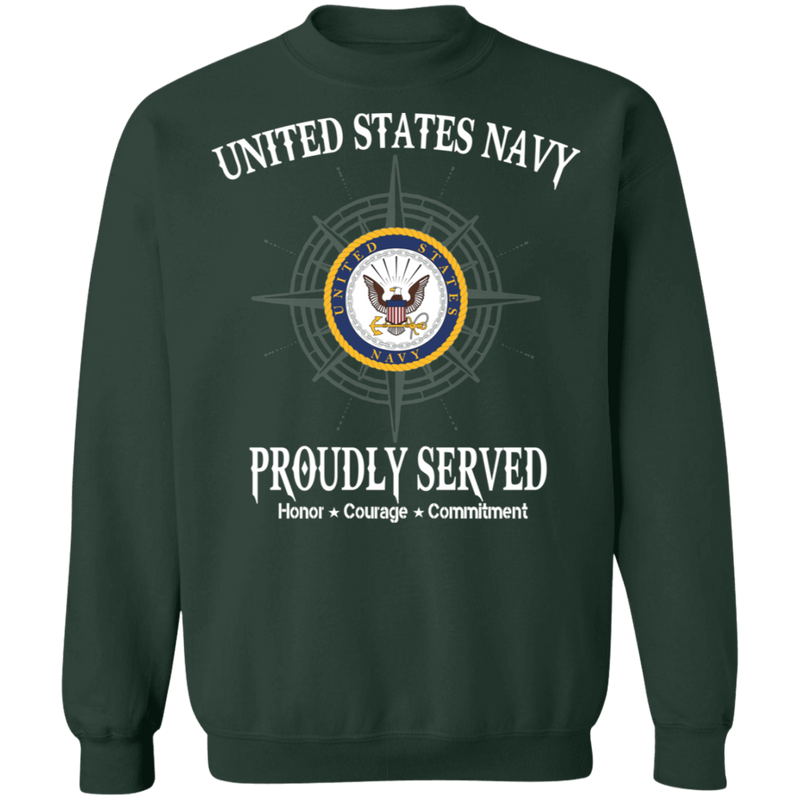 USN PROUDLY SERVED NAVY LOGO SHIRT
