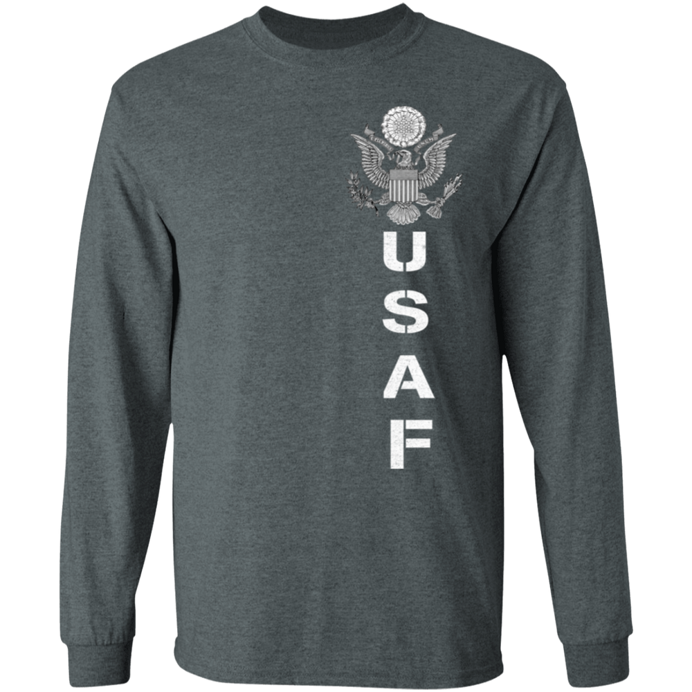 USAF LOGO ON LEFT SHIRT