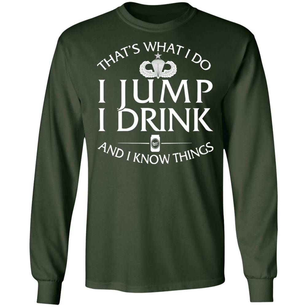 Senior Parachutist Badge I Jump Drink Shirt