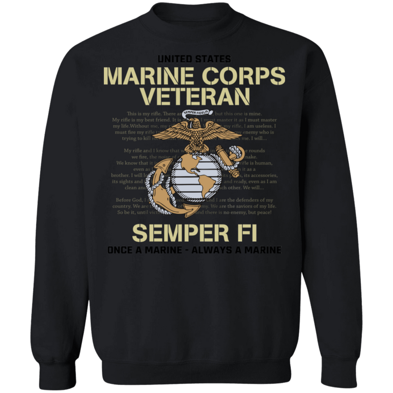 USMC SEMPER FI ONCE A MARINE ALWAYS A MARINE SHIRT