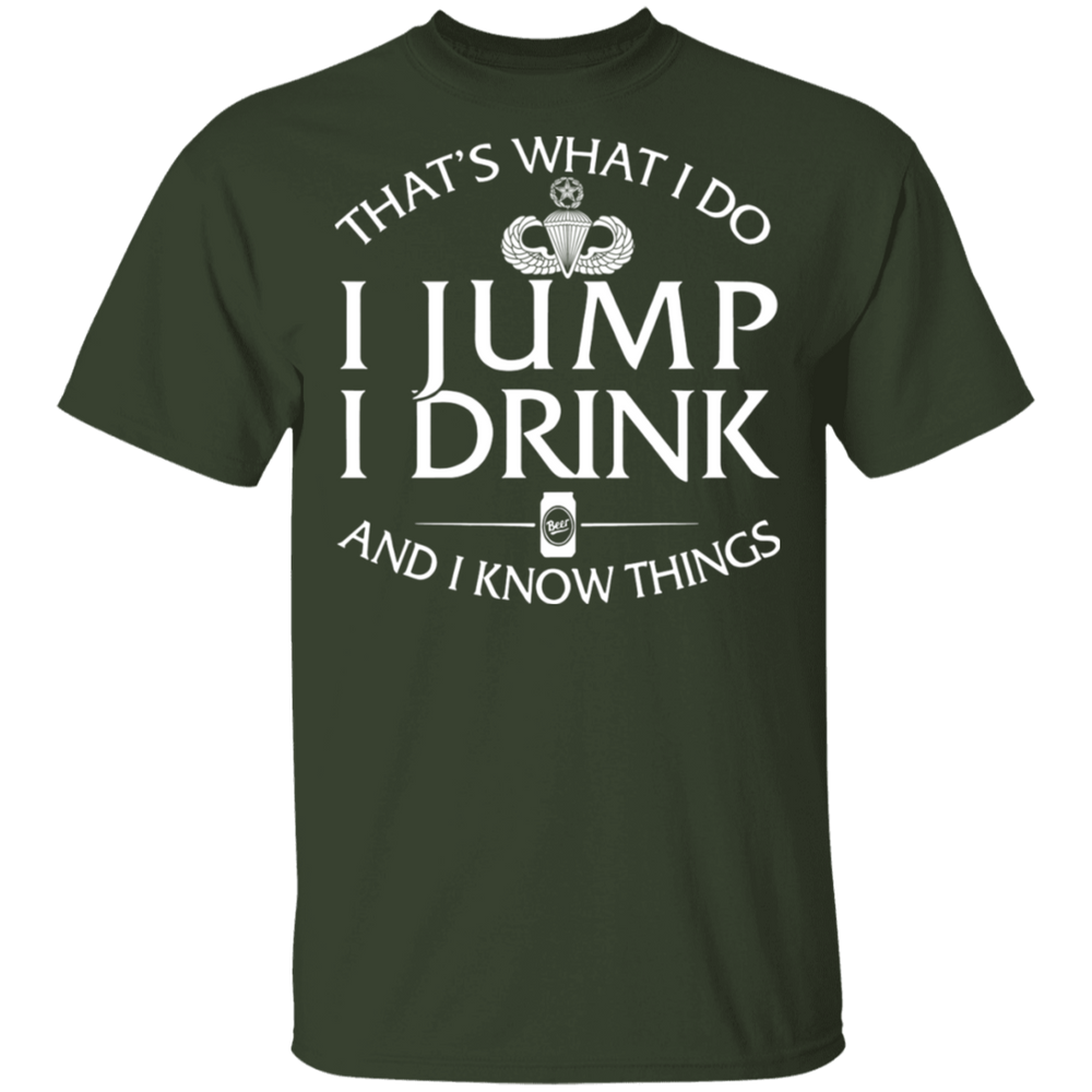 Master Parachutist Badge I Jump Drink Shirt