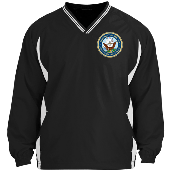 DEPT OF NAVY LOGO EMBROIDERED WINDSHIRT JACKET POLO