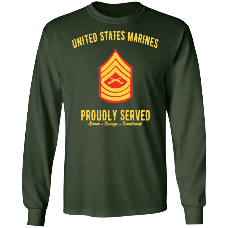 USMC MASTER SERGEANT E-8 PROUDLY SERVED SHIRT