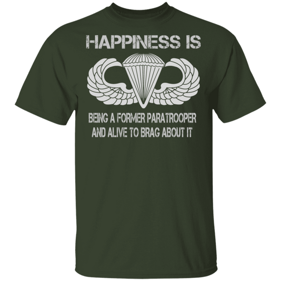 HAPPINESS IS BASIC PARACHUTIST SHIRT