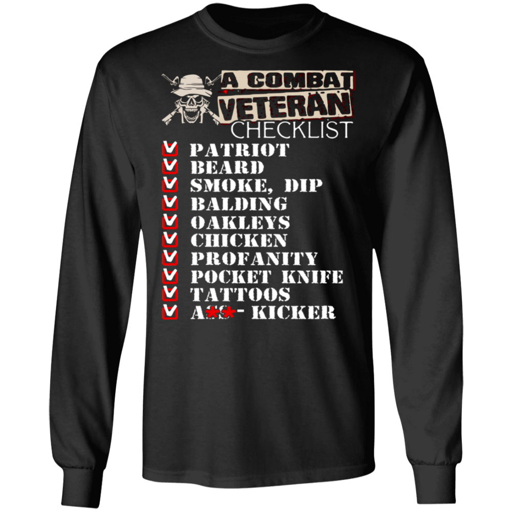 A COMBAT VETERAN CHECKLIST SHIRT