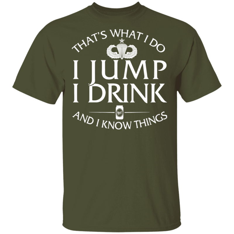 Senior Parachutist Badge I Jump Drink Shirt