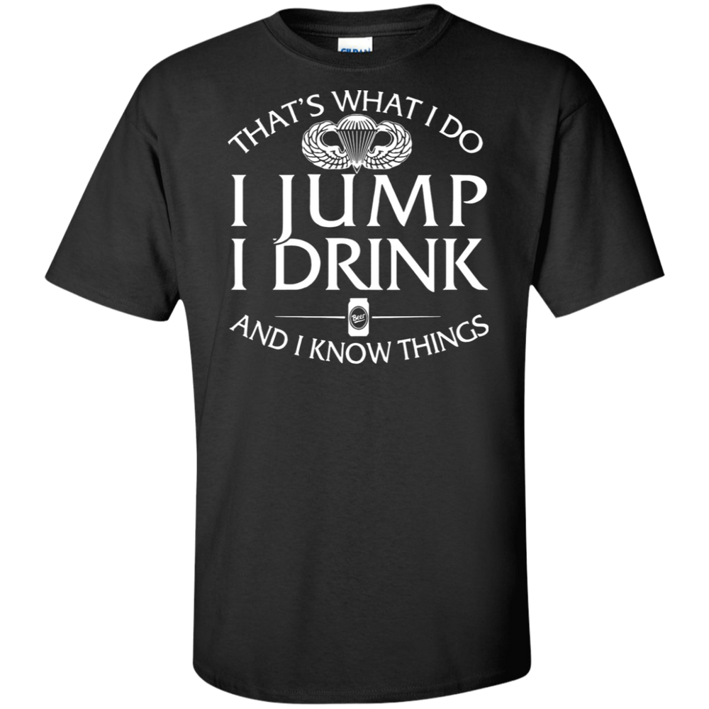 Basic Parachutist Badge I Jump Drink Shirt