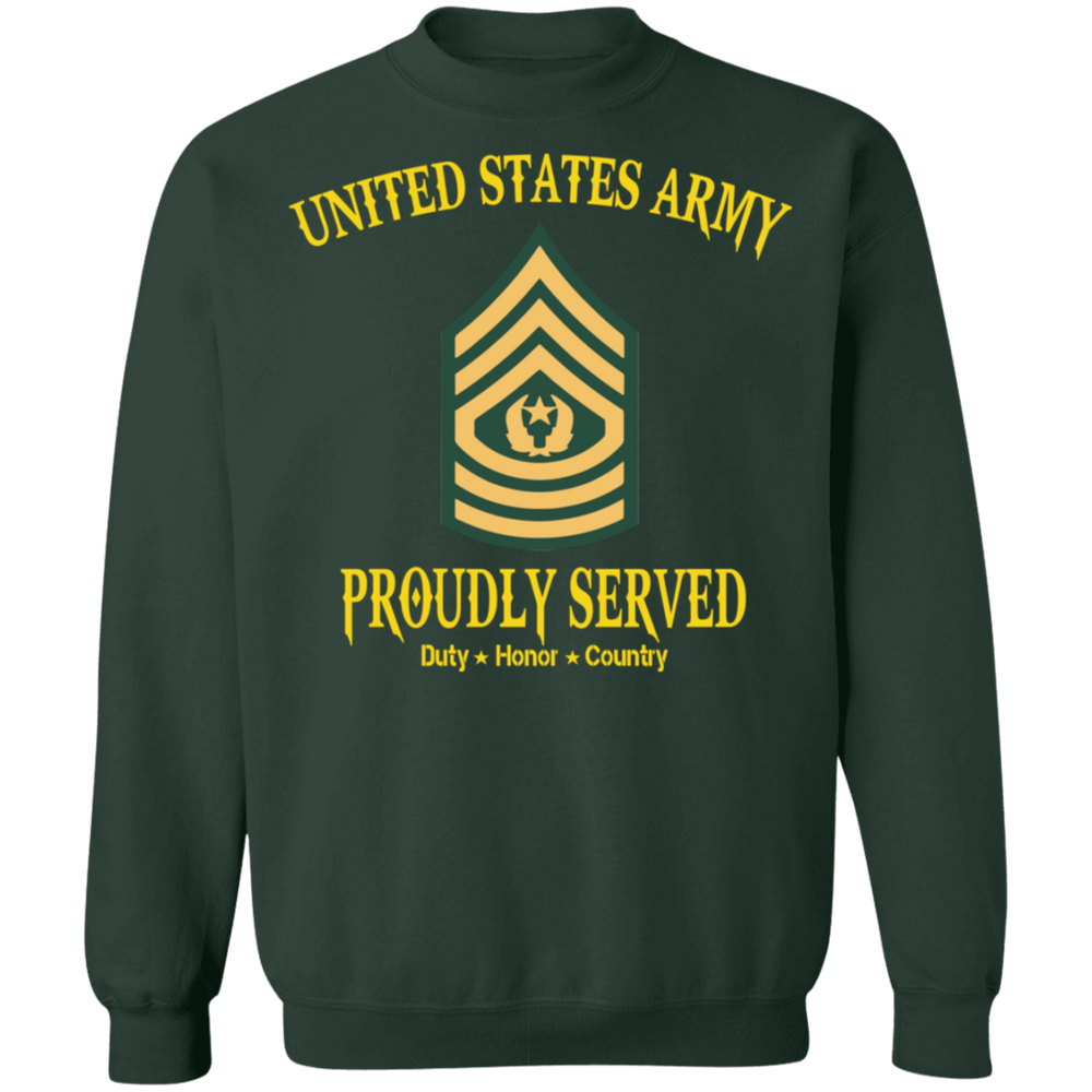 UNITED STATES ARMY CSM PROUDLY SERVED