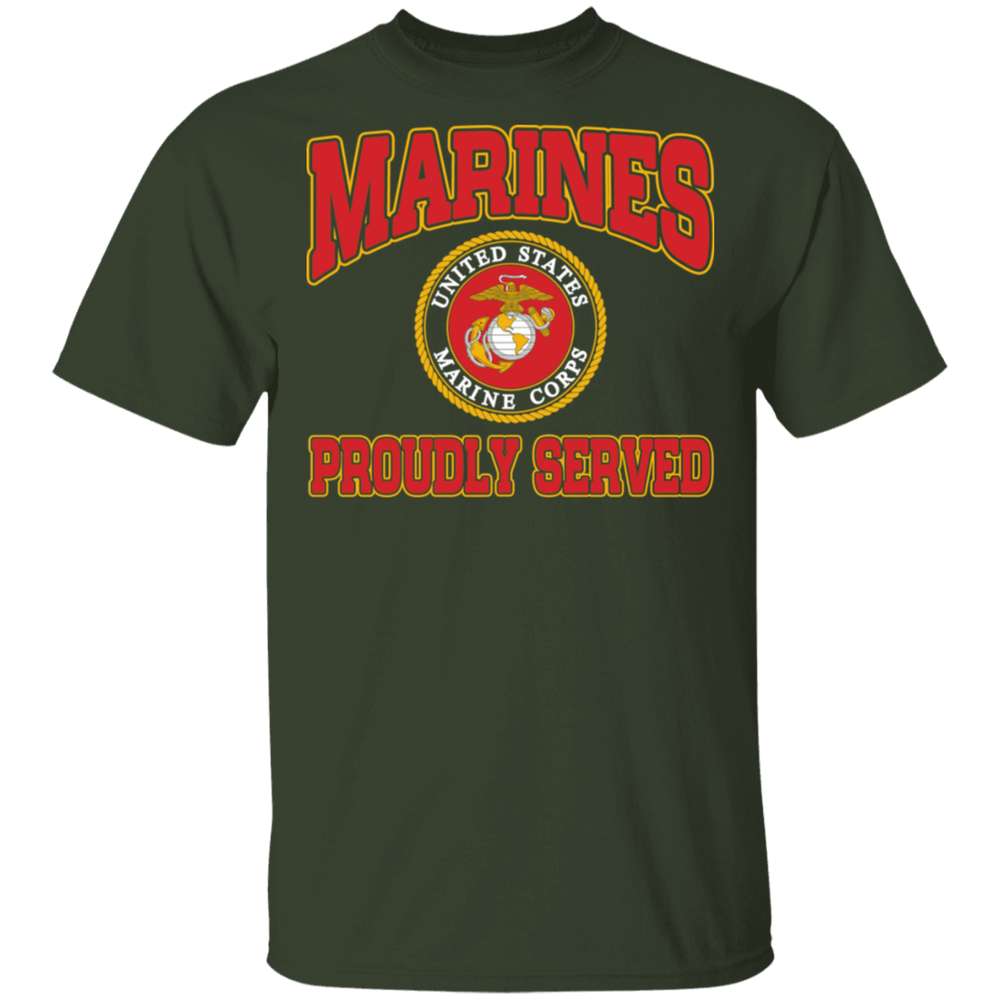 MARINES PROUDLY SERVED LOGO SHIRT
