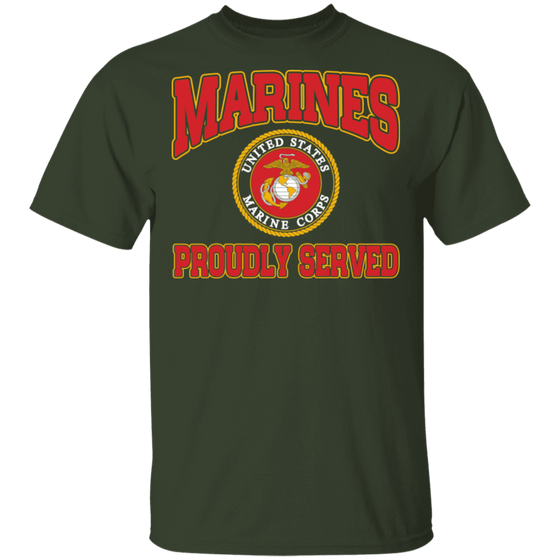 MARINES PROUDLY SERVED LOGO SHIRT