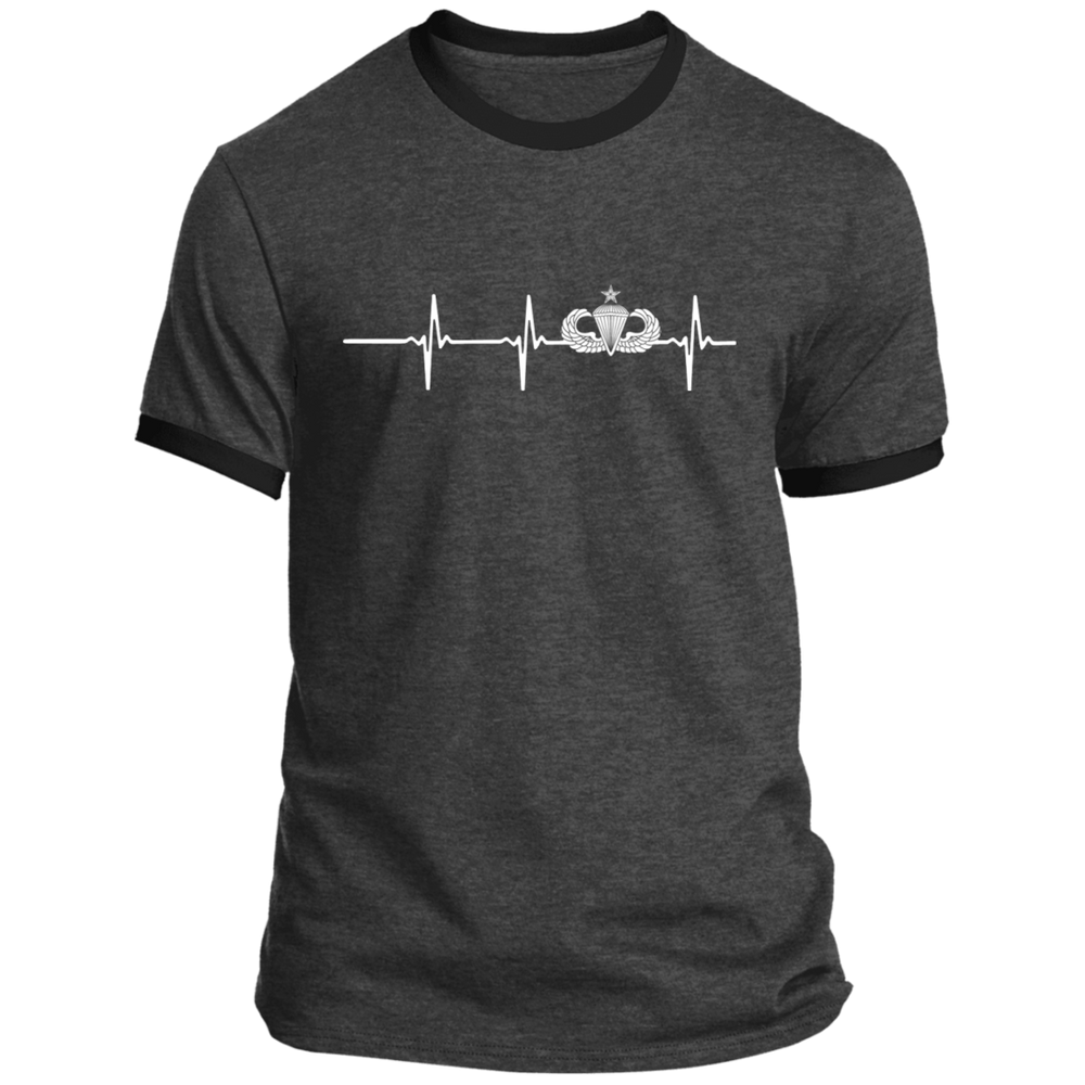 Senior Parachutist Badge Heartbeat Shirt