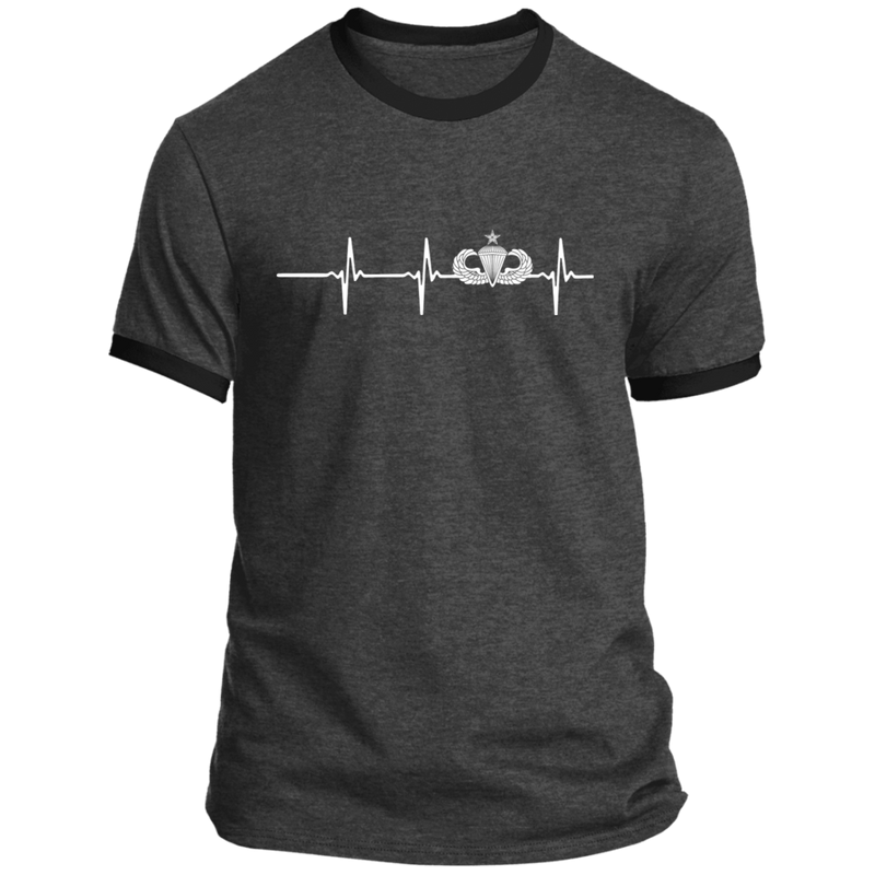 Senior Parachutist Badge Heartbeat Shirt