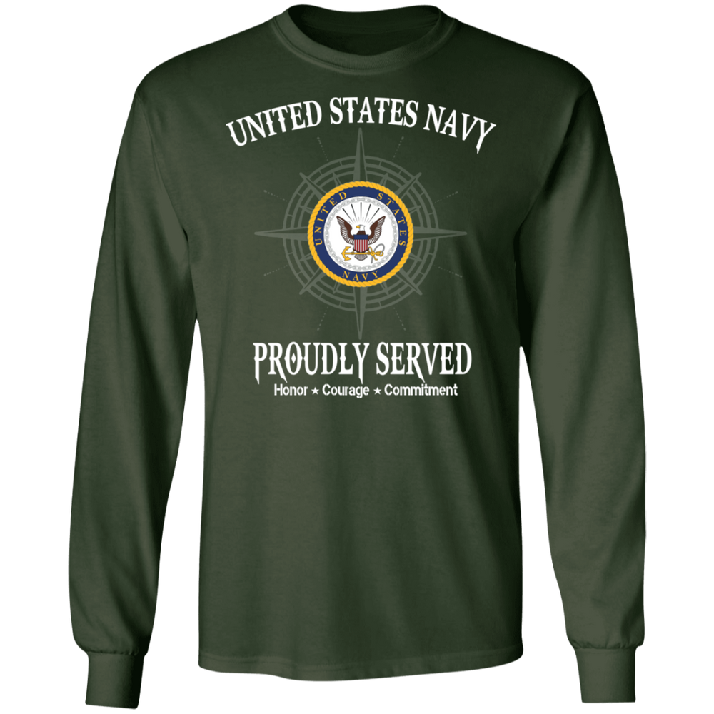 USN PROUDLY SERVED NAVY LOGO SHIRT
