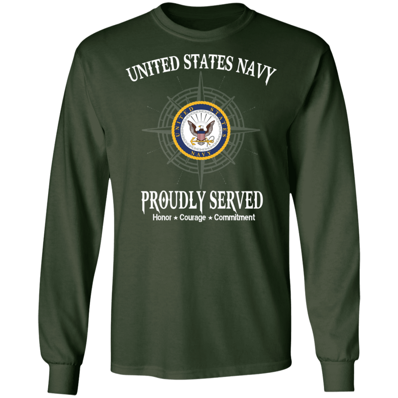 USN PROUDLY SERVED NAVY LOGO SHIRT