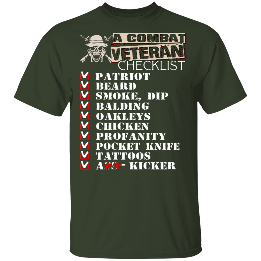 A COMBAT VETERAN CHECKLIST SHIRT