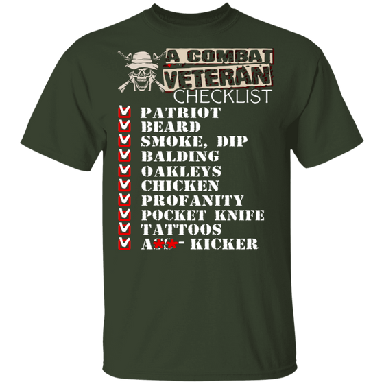 A COMBAT VETERAN CHECKLIST SHIRT