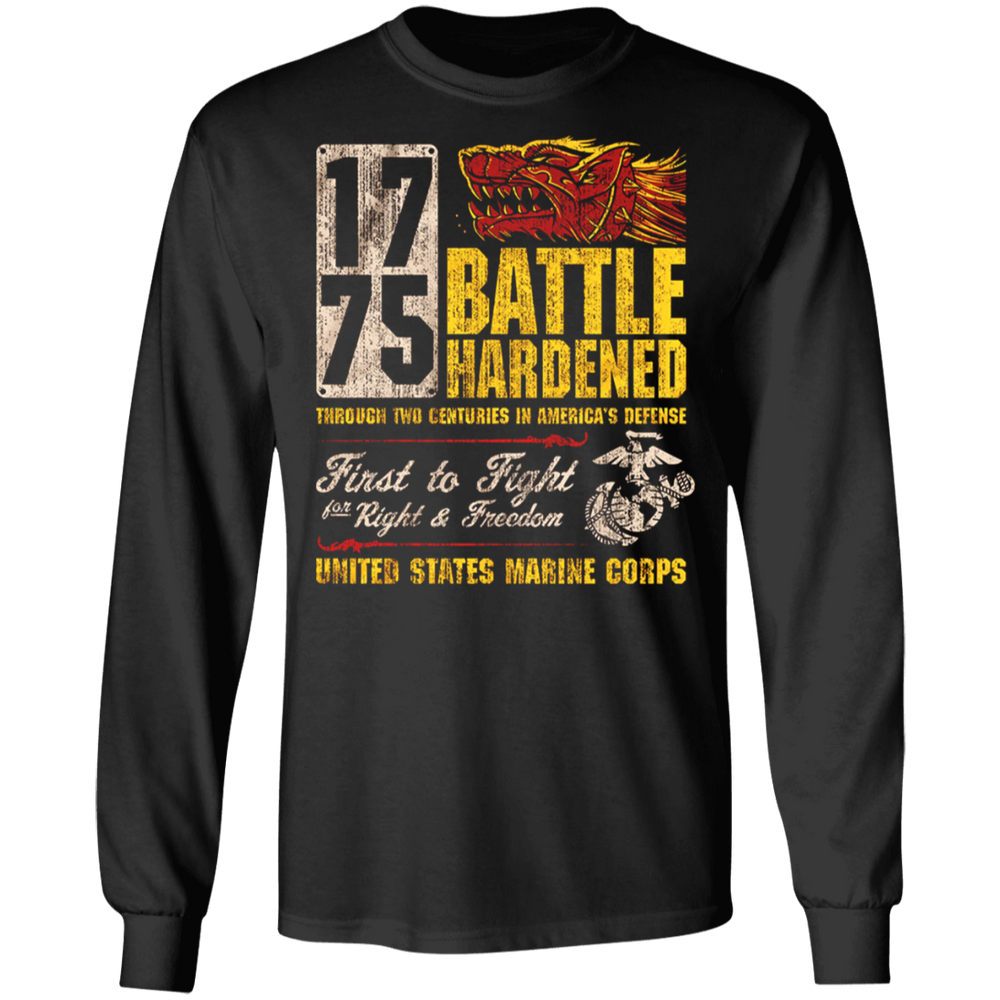 1775 BATTLE HARDENED US MARINES CORPS SHIRT