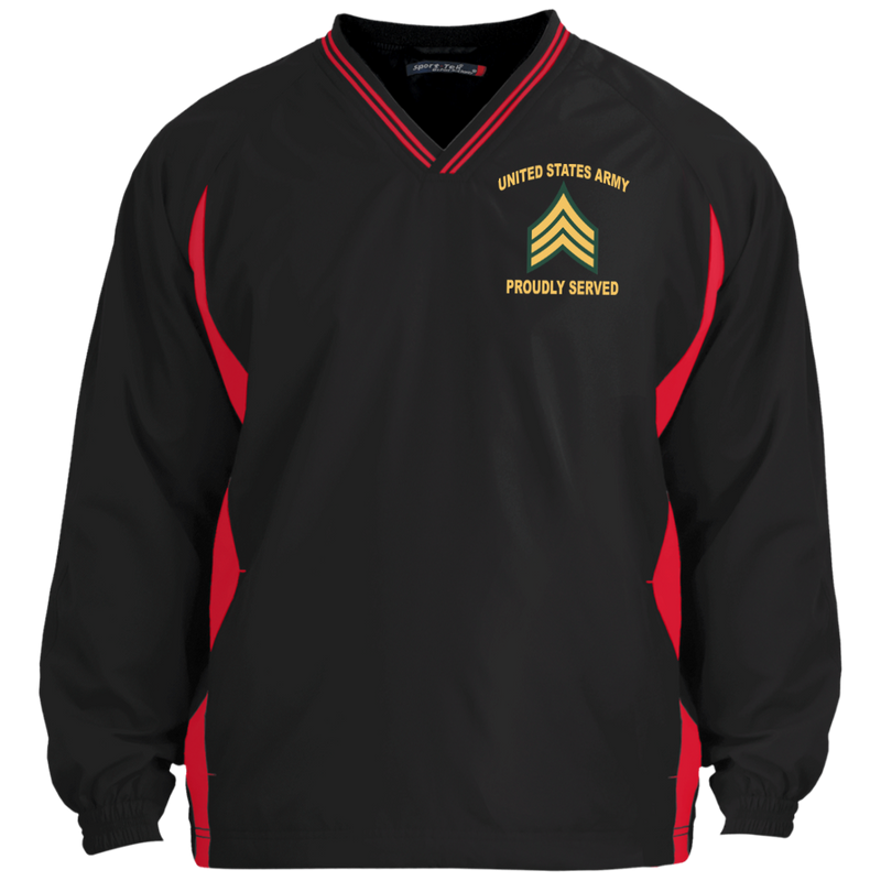 Army Proudly Served E5 Windshirt Jacket Polo