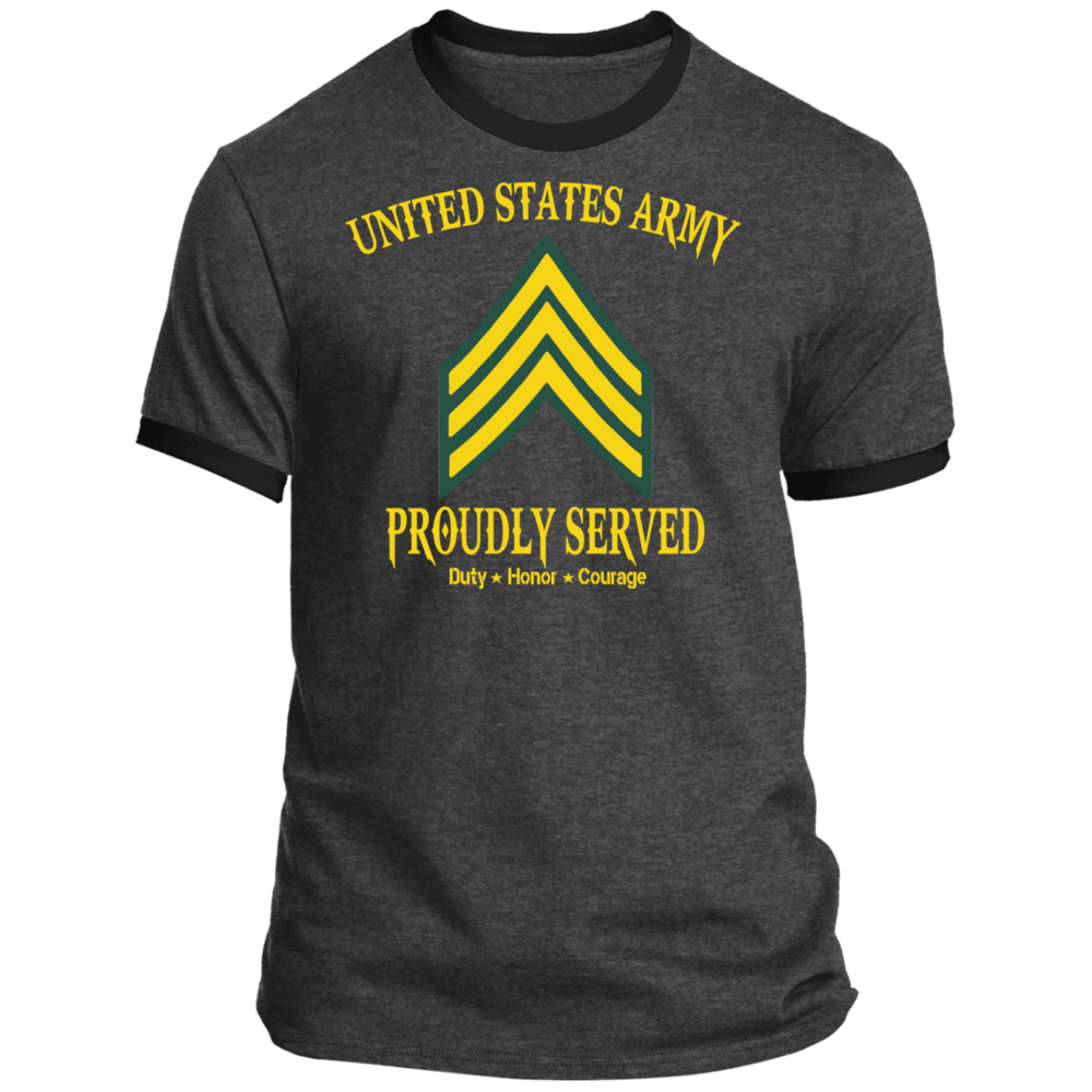 US ARMY PROUDLY SERVED E5 SHIRT