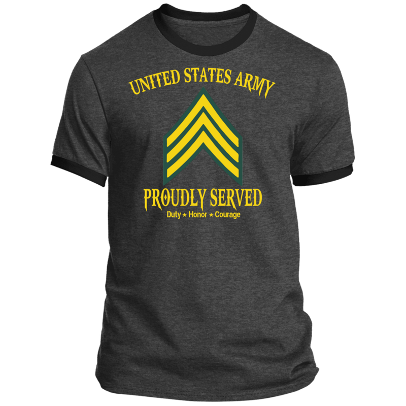 US ARMY PROUDLY SERVED E5 SHIRT