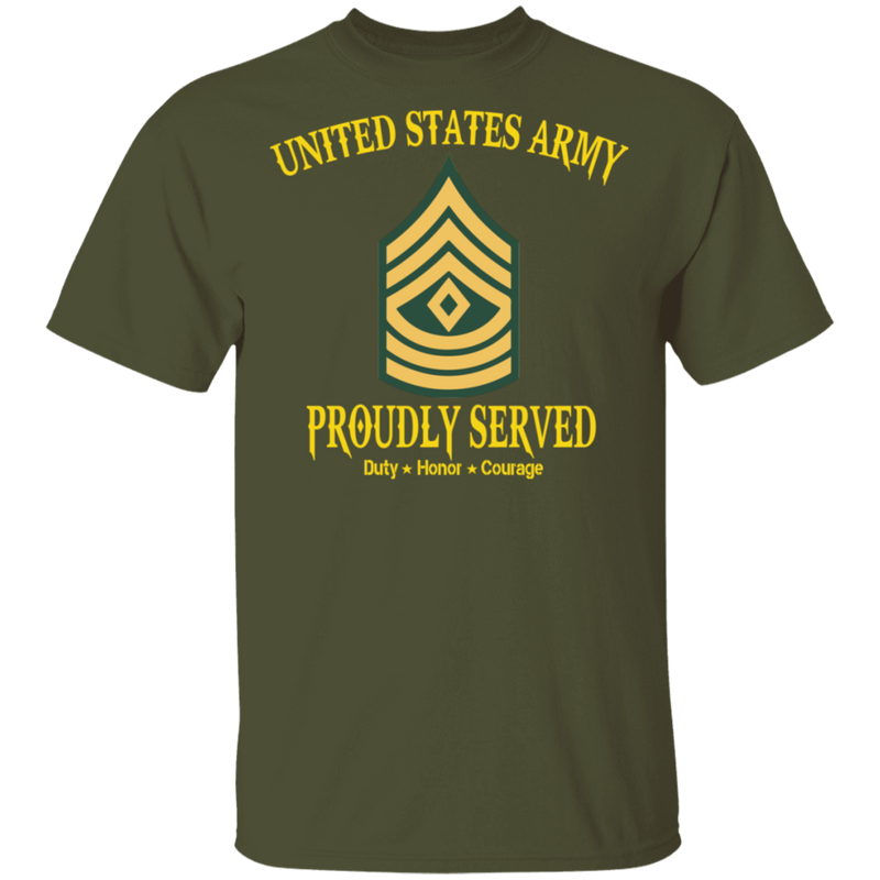 US ARMY PROUDLY SERVED E8 SHIRT
