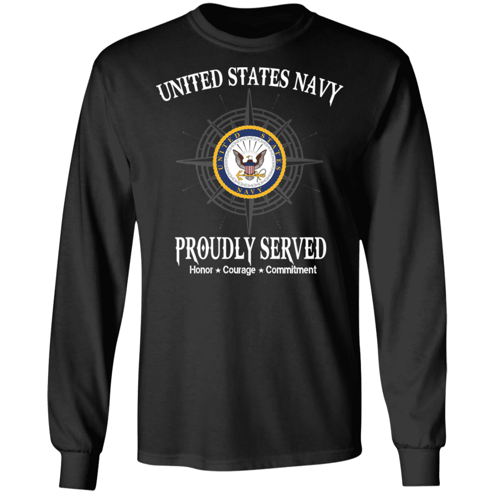 USN PROUDLY SERVED NAVY LOGO SHIRT