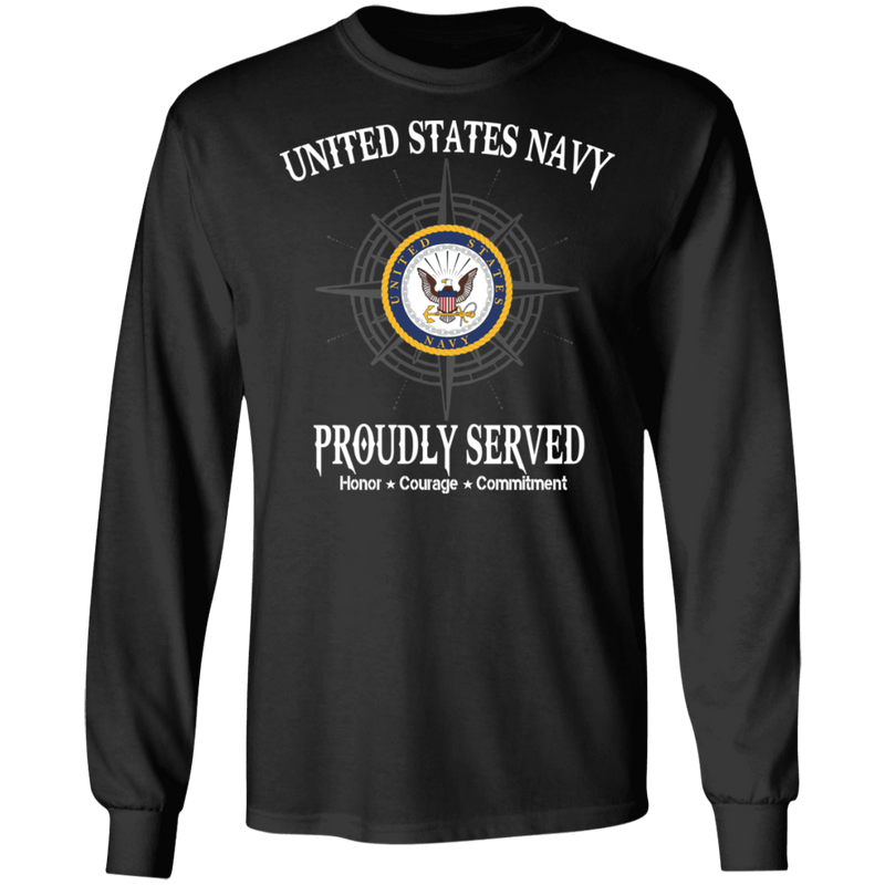 USN PROUDLY SERVED NAVY LOGO SHIRT
