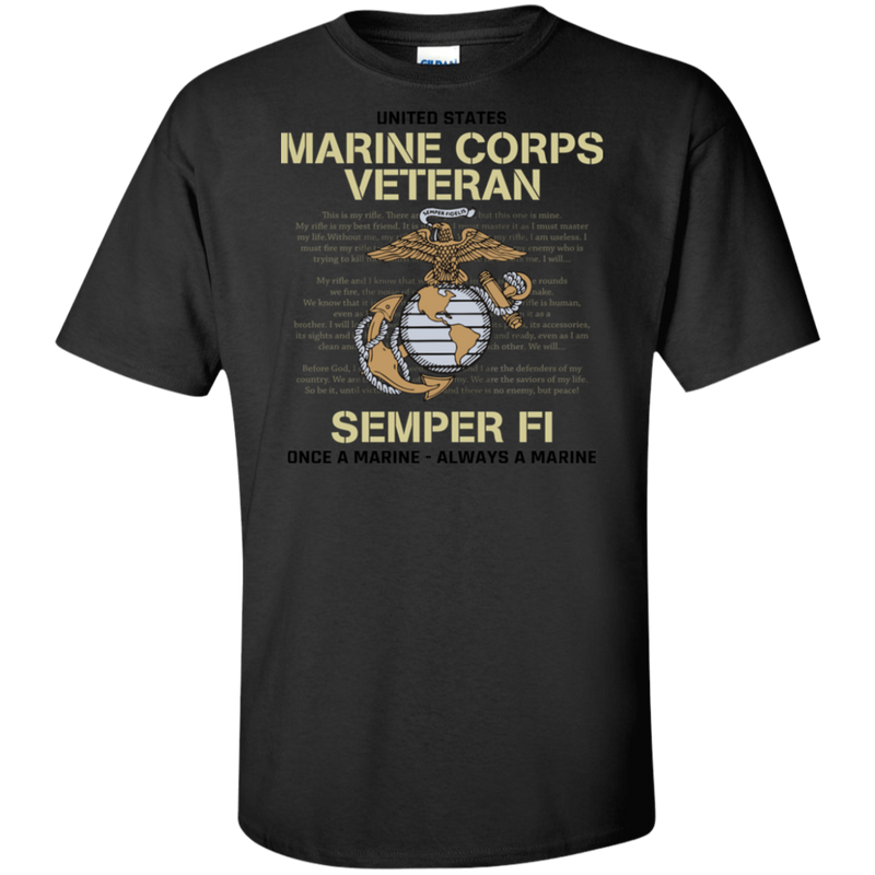 USMC SEMPER FI ONCE A MARINE ALWAYS A MARINE SHIRT