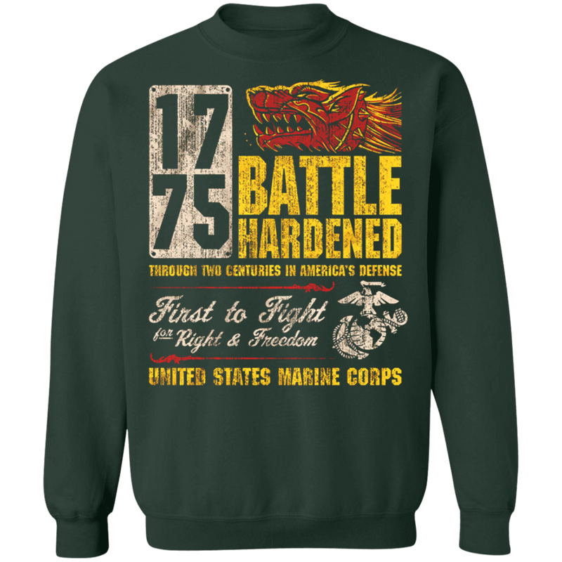 1775 BATTLE HARDENED US MARINES CORPS SHIRT
