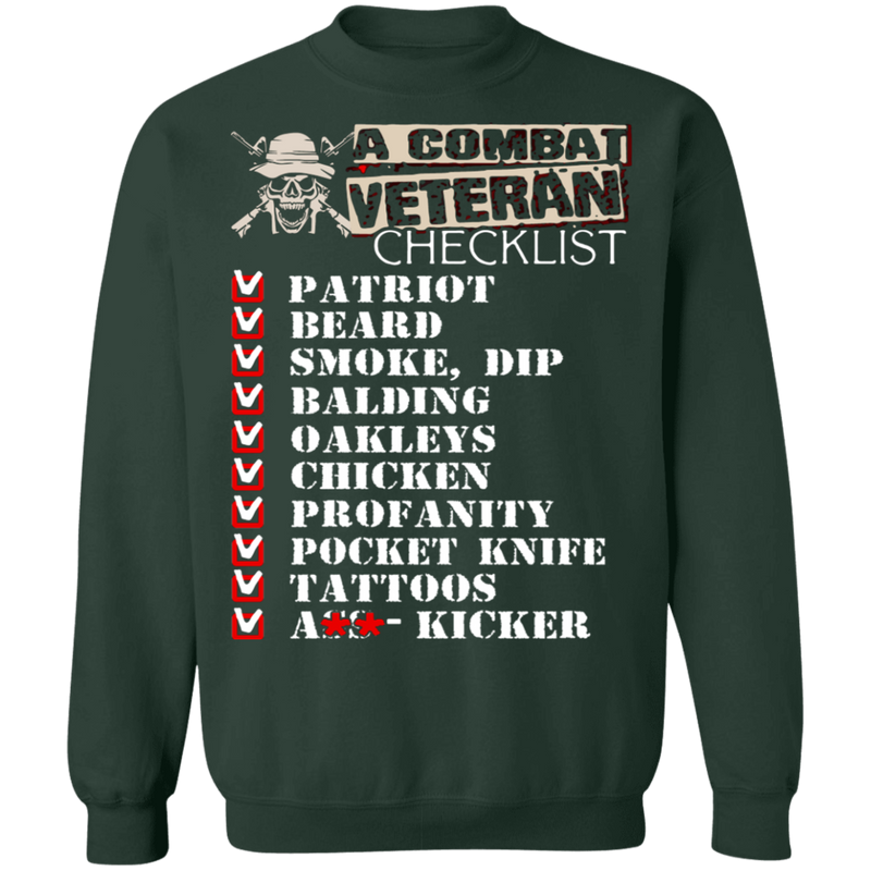 A COMBAT VETERAN CHECKLIST SHIRT