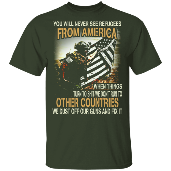 WE DUST OFF OUR GUN AND FIX IT SHIRT