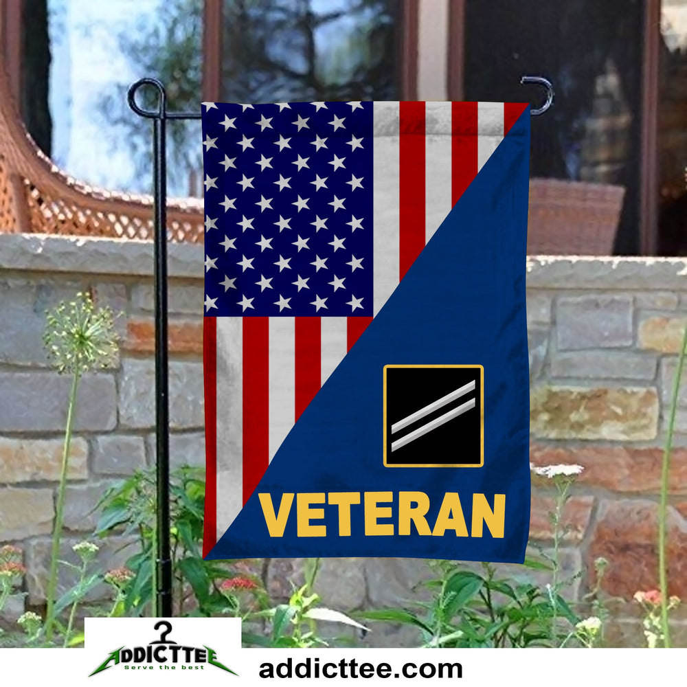 Rank US. Navy Veteran Garden Flag