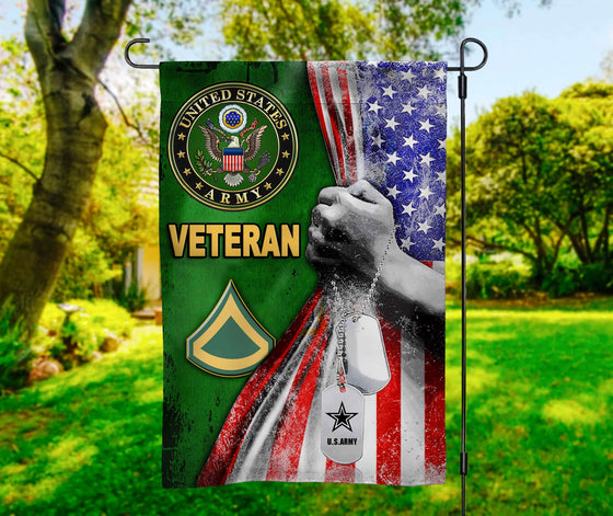 US. Army Veteran Garden Flag Double-sided Print