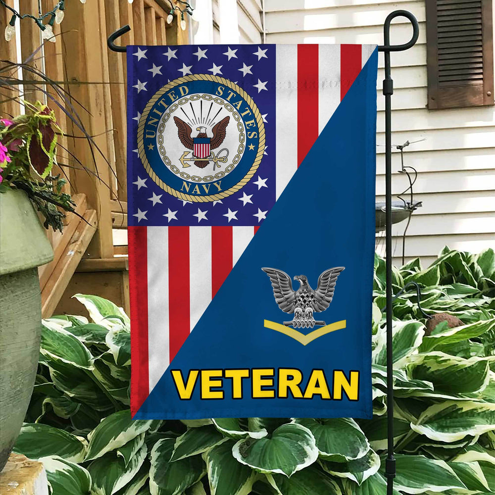 US. Navy Chief Petty Officer Veteran Garden Flag