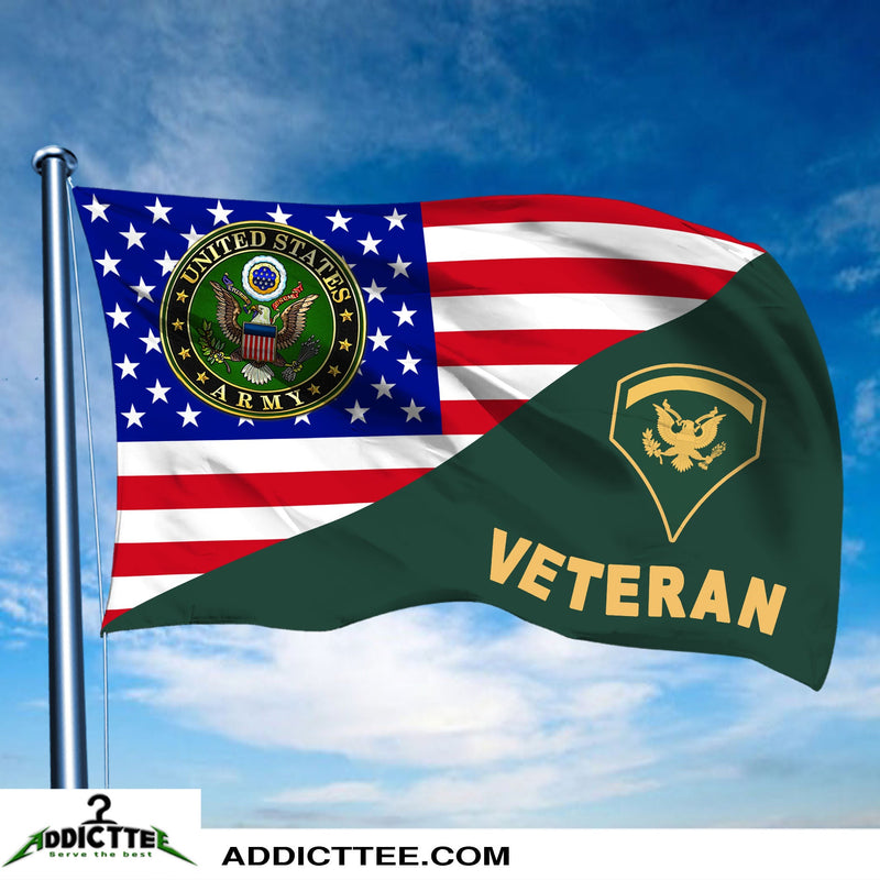 3x5 US Army Rank Army Veteran Flag