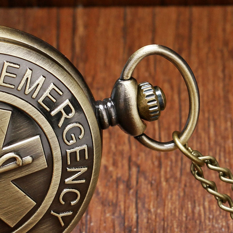 EMT Emergency Medical Technician Paramedic Badge Star of Life EMS Rescue Nurse Doctor Quartz Pocket Watch Necklace Pendant Gift