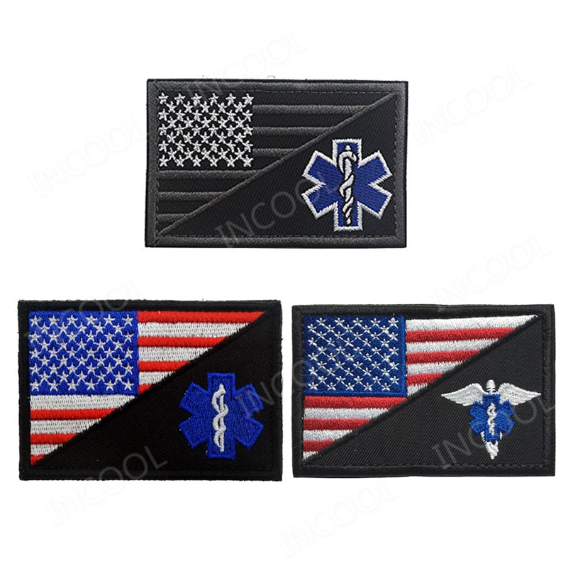 Paramedic Medic Seals Tactical Morale EMT Rescue Patch Combat Emblem Appliques Embroidered Badges