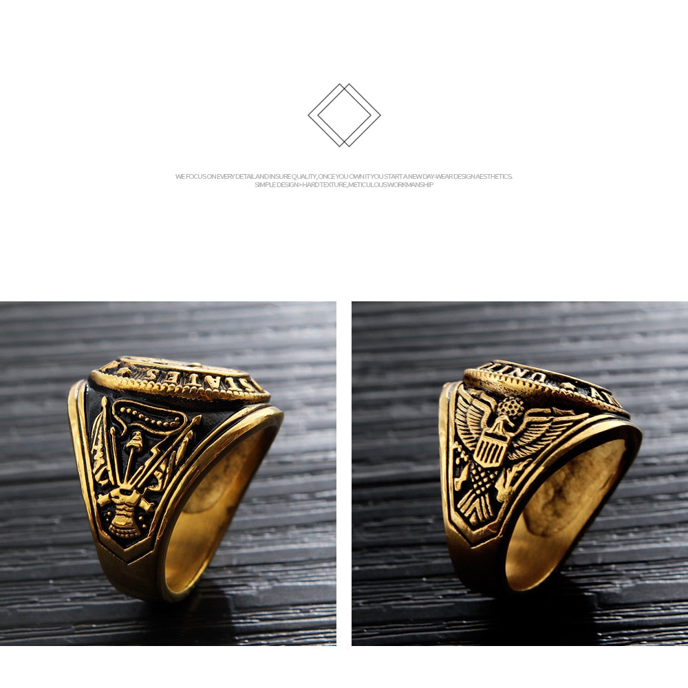 United States Army Eagle Ring Stainless Steel FL632