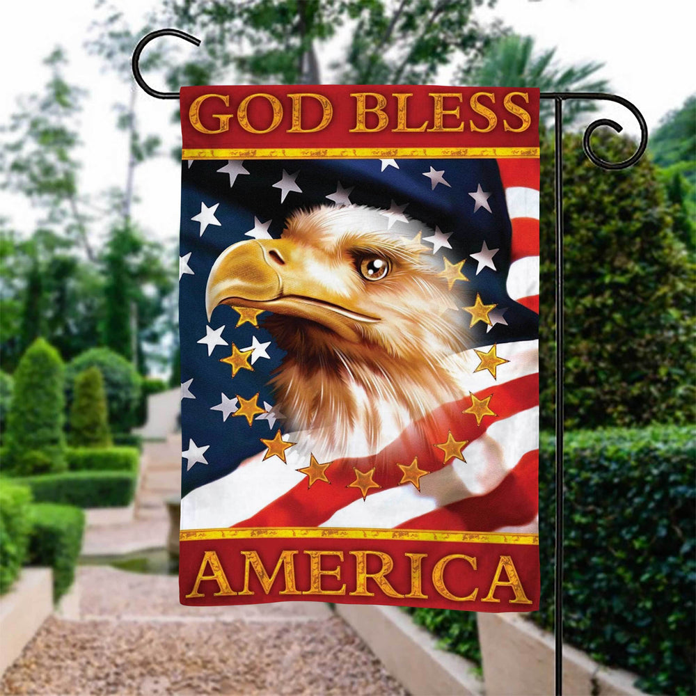 God bless america Veteran Garden Flag Double-sided Print