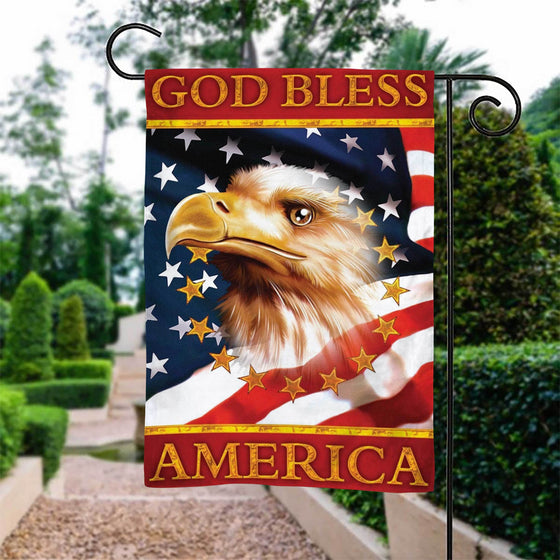 God bless america Veteran Garden Flag Double-sided Print